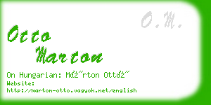 otto marton business card